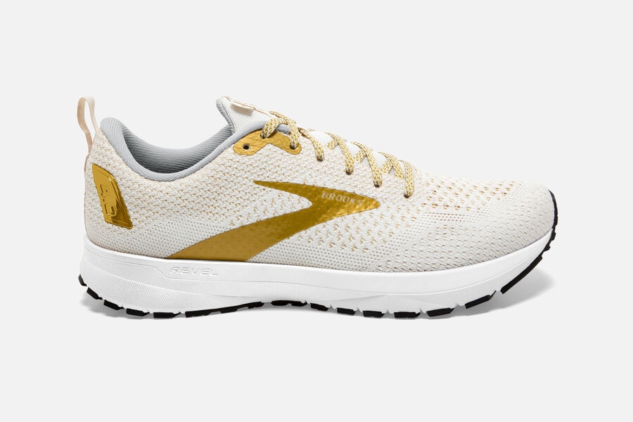 Brooks Damen Revel 4 Laufschuhe Weiß/Gold Sale 102-914802